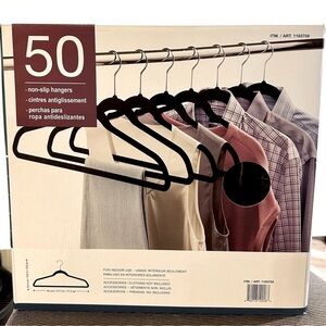 NWOT 30 Black Non-Slip Hangers